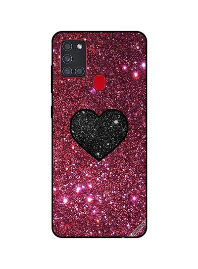 Buy Protective Back Cover For Samsung Galaxy A21S Heart In Glitters in Saudi Arabia