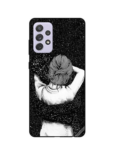 Buy Night Imagination Of Doodle Girl Protective Back Cover For Samsung Galaxy A72 / Black/White in Saudi Arabia