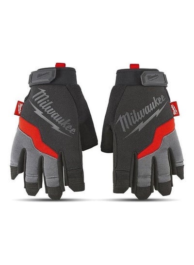 اشتري 1-Pair 48228742 Performance Fingerless Work Gloves (Large) Multicolour 10 x 1 x 10cm في الامارات