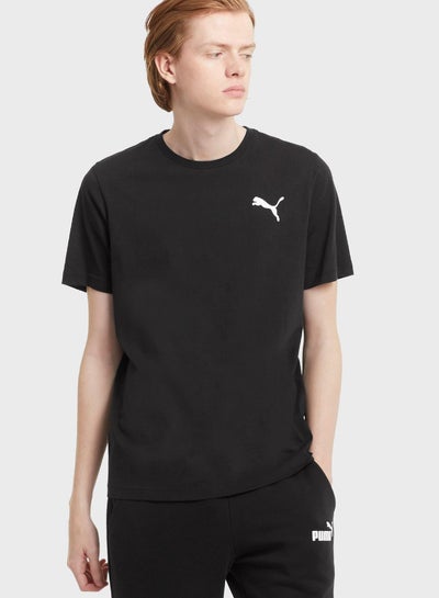 Buy Essential Logo Print T-Shirt Black in Saudi Arabia