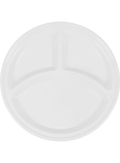 Buy Melamine Round Mess Tray White 12.5inch in UAE