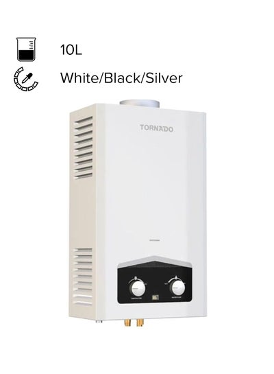 Buy Gas Tankless Water Heater 10L GHMC10BNEW White/Black/Silver in Egypt