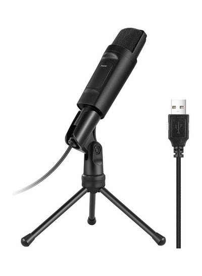 اشتري USB Omnidirectional Condenser Computer Microphone Black في الامارات