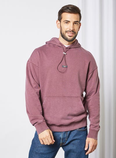 اشتري Drawstring Hoodie Purple في الامارات