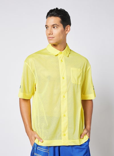 Buy Prince Mesh Shirt Yellow in UAE