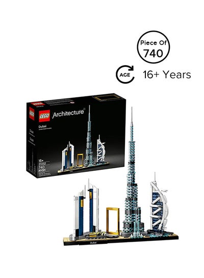 740 Pieces Collectible Architecture Building Set for Adults New 2020 LEGO Architecture Skylines: Dubai 21052 Building Kit 