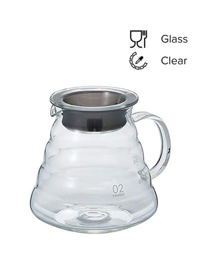 Buy V60 Glass Coffee Server clear 600ml in UAE
