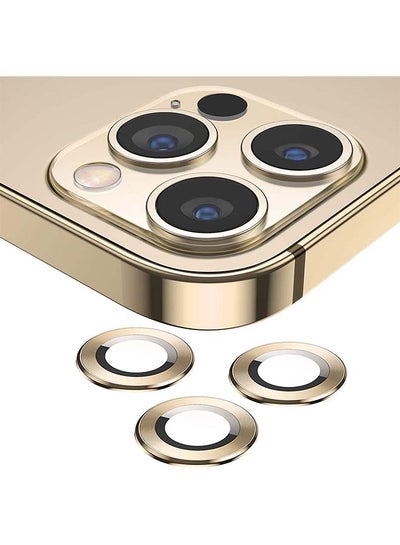 Buy Anti-Glare Camera Glass Protector For Apple iPhone 13 Pro/Pro Max Gold in Saudi Arabia