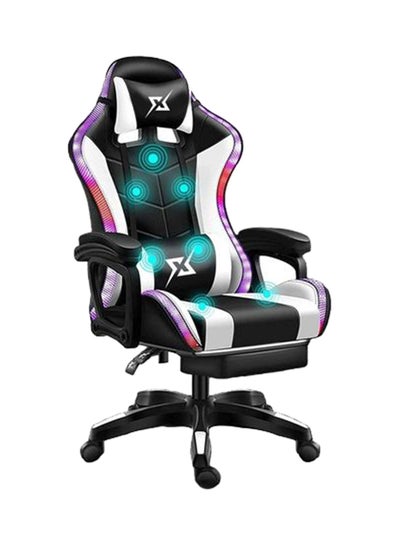 Buy LED Light Gaming Chair With Bluetooth Speaker, Lumbar Support & Adjustable Back Bench in UAE