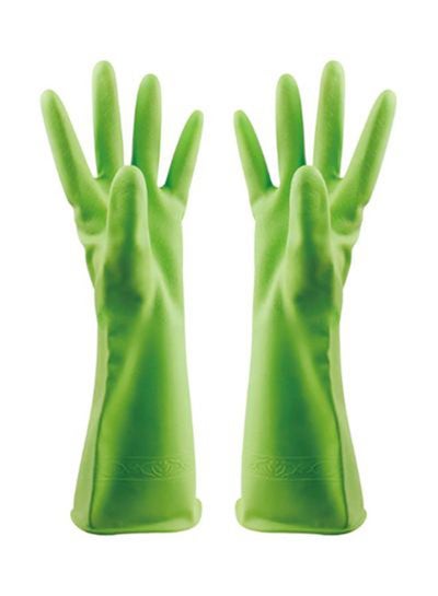 Buy Multifunctional Cleaning Gloves Green L in UAE