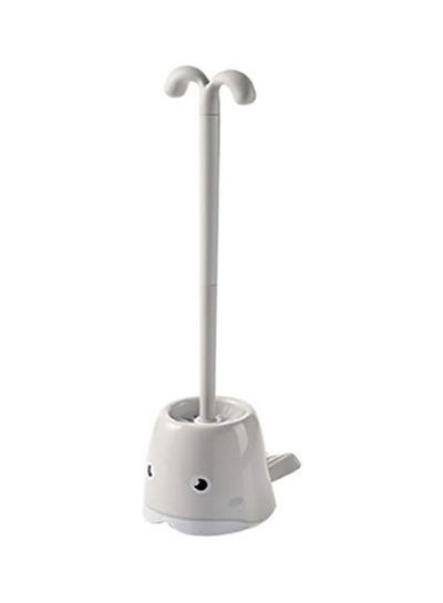 Buy Toilet Brush With Holder Set Grey/White/Black 14.5x21x51.5cm in UAE