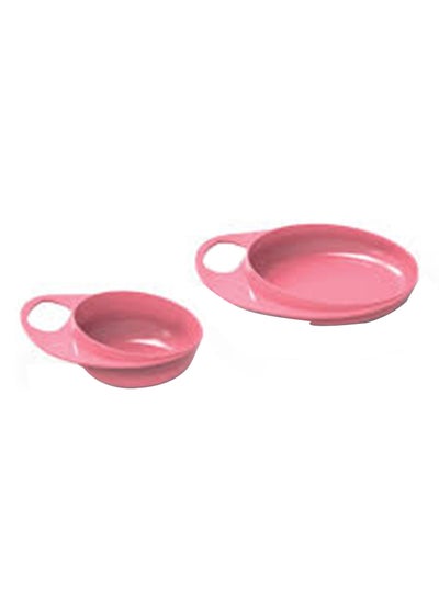 Buy 2 Piece Easy Eating Small Bowl Dish - Pink in Saudi Arabia