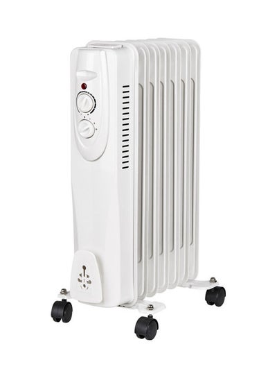 Buy 13-Fins Oil Heater With Tip Over Switch 2500.0 W UN-W13Fins White in Saudi Arabia