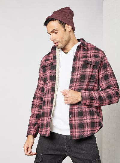 Buy Checkered Shirt Pink in Saudi Arabia