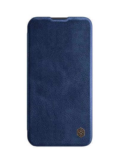 Buy Qin Leather Case For Apple iPhone 13 Pro Blue in Egypt