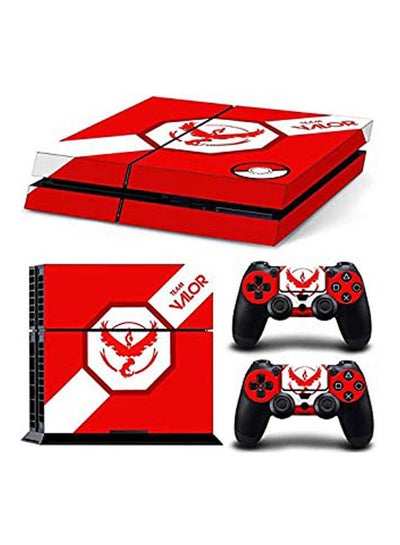 Buy PS4 Sticker For Sony PlayStation 4 And 2 Controller Skins Stickers Team Instinct Red Color in Egypt