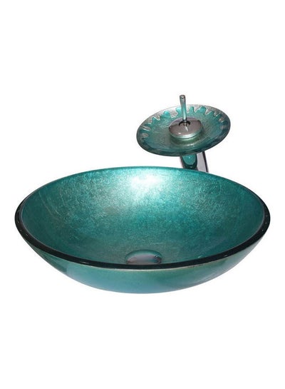 Buy Wash Basin Color  With Basin  With  Waist  With  Mixer Blue in Egypt
