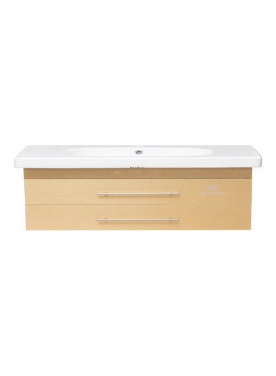 Buy Vanity Sink With Storage Cabinet With Duravit Basin  U-110 With Mixer And Waist White 85x50x40cm in Egypt