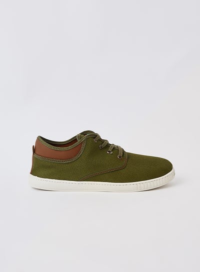 Buy Mid Top Lace Up Sneakers Green in Egypt