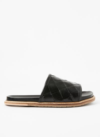 Buy Rulston Leather Sandals Black in UAE