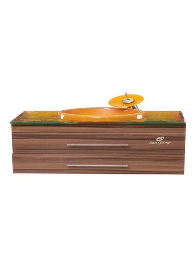 Buy Vanity Sink With Storage Cabinet With Waist Multicolour 60cm in Egypt