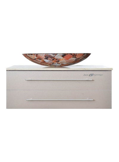 Buy Vanity Sink With Storage Cabinet With Sink Basin With Only Unit Multicolour 60cm in Egypt