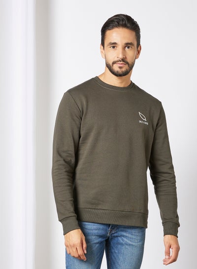 Buy Logo Crew Neck Sweatshirt Peat in Saudi Arabia