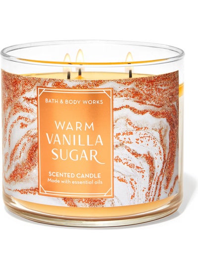 Buy Warm Vanilla Sugar 3-Wick Candle Orange in Egypt