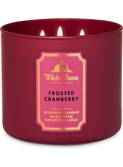 Buy Frosted Cranberry 3-Wick Candle Pink in Egypt