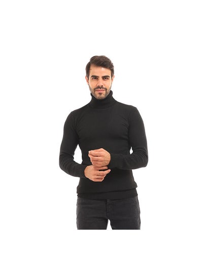 Buy Casual Plain Basic Long Sleeve Pullover Black in Egypt