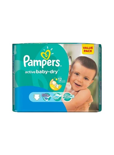 Buy Active Dry Diapers, Size 5, Junior, 11-18Kg, Value Pack, 38 Counts in UAE