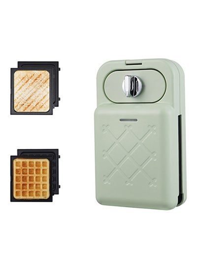 Buy Multi-Functional Household Small Waffle And Sandwich Maker Push Toaster 650.0 W PSZHkc1001 Green in Saudi Arabia