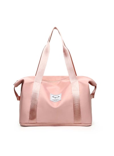 Buy Fashionable Oxford Large-Capacity Shoulder Bag Pink in Saudi Arabia