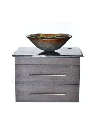 Buy Vanity Sink With Storage Cabinet With Unit And Mixer And Waist Multicolour in Egypt