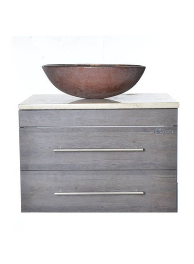 Buy Vanity Sink With Storage Cabinet-Unit And Mixer And Waist Brown in Egypt