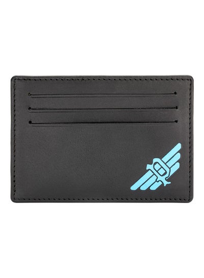 Buy Genuine Leather Card Holder Black/Blue in Saudi Arabia