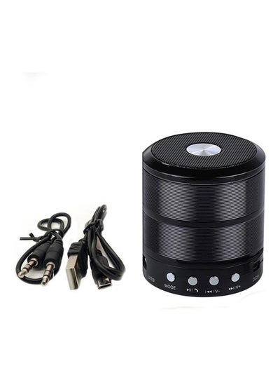 Buy Mini Bluetooth Speaker With Charger And Aux Cable Black in Saudi Arabia