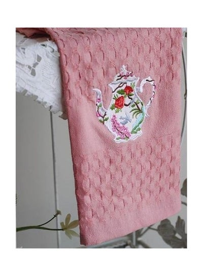 Buy Cotton Kitchen Towel Pink/White/Green 40x60cm in Saudi Arabia