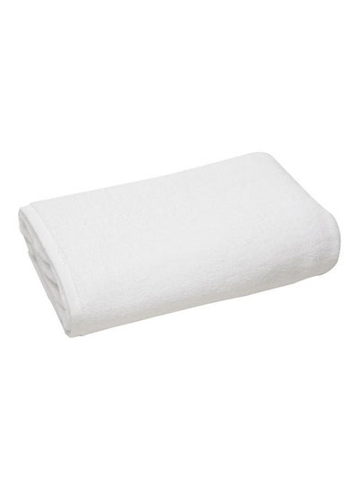 Buy Turkish Cotton Bath Towel White 70x140cm in UAE