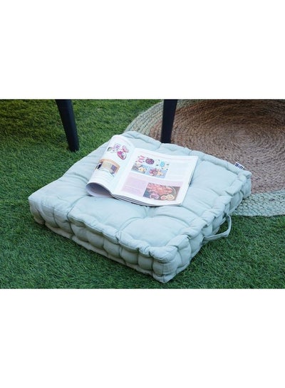Buy Brillant Basic Floor Cushion combination Blue 50x50x10cm in UAE