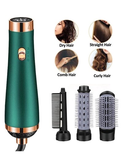 Buy 3 In 1 Hair Dryer Straightener Green 22x4cm in Saudi Arabia