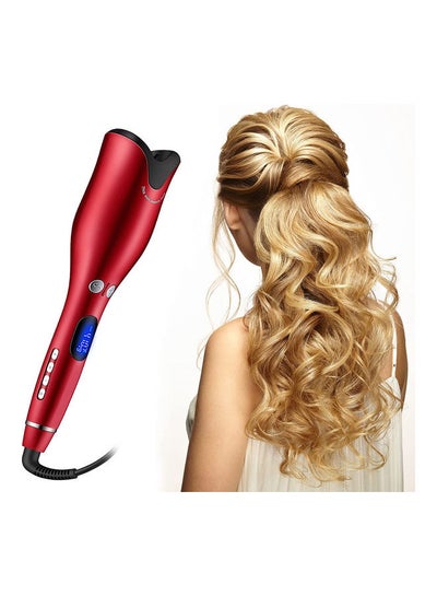 Buy Hair Curler Rotating Ceramic Crimper Red 32x5cm in UAE