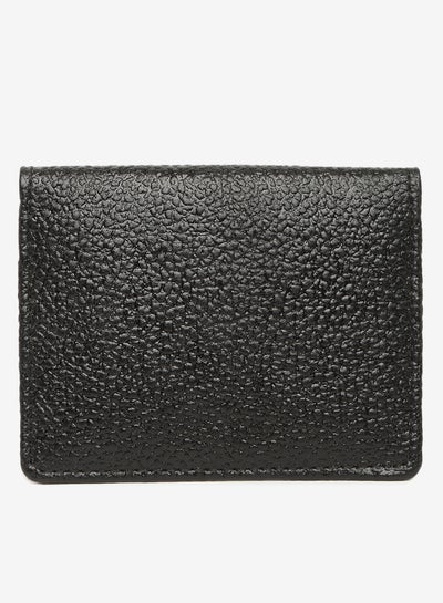 Buy Bi fold Mens Leather Casual Card holder Black in Saudi Arabia