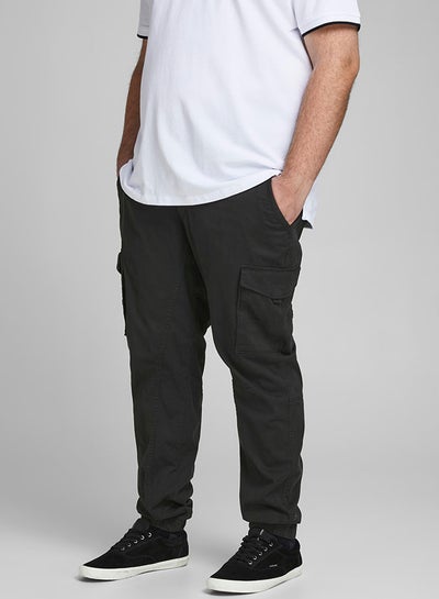 Buy Plus Size Cargo Pants Black in UAE