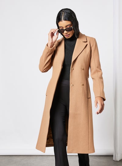 longline beige coat