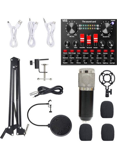 Buy Studio Recording And Broadcasting  Microphone Set Black/Silver in Saudi Arabia