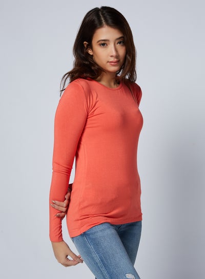 Buy Basic Long Sleeve Top Red in Egypt