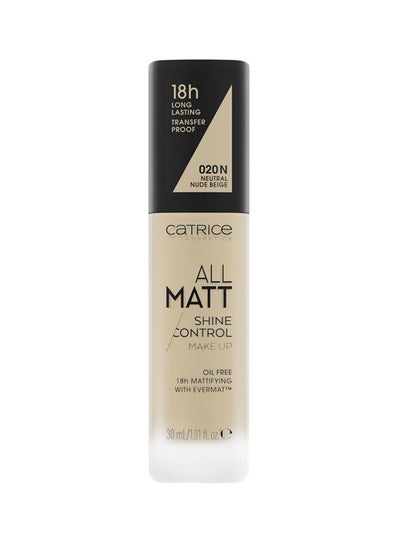 Buy All Matt Shine Control Make Up 020N Neutral Nude Beige in Egypt