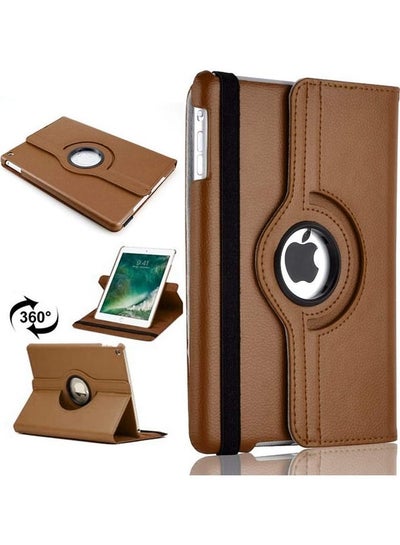 Buy 360 Degree Rotating Smart Protective Stand Cover With Auto Sleep/Wake For Apple iPad 10.2 inch 2019 Tablet Brown in UAE