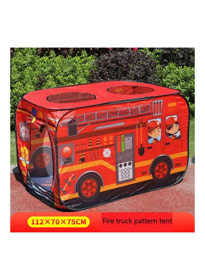 Buy Fire Truck Shape Children's Tent Bed Car Play House 112cm in UAE